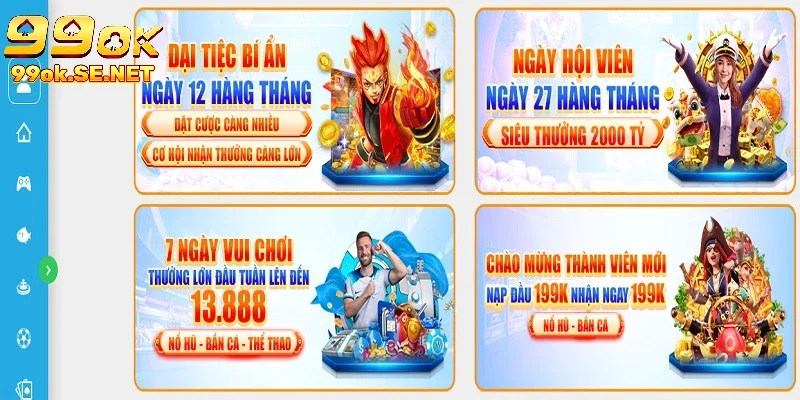 Các chương trình khuyến mãi 99ok 